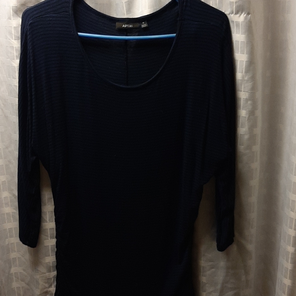 Blue black striped shirt